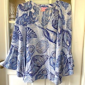Lilly Pulitzer Matilda silk top Large